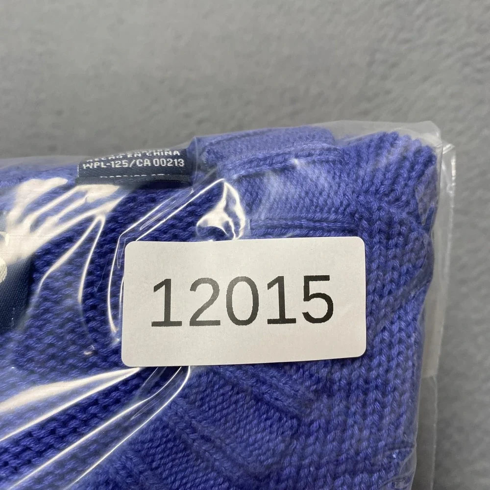 Chaps‎ Sweater Mens Large Blue Crew Neck Tight-Knit Cotton Pullover Classic Logo